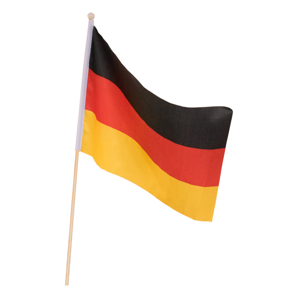 Deutschland Fahne 30 x 45 cm mit Holzstiel