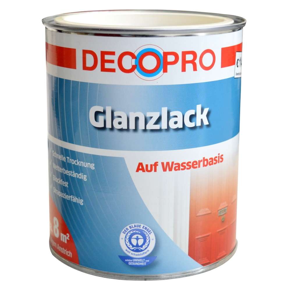 DecoPro Acryl Glanzlack 750 ml cremeweiß | Sonderpreis Baumarkt
