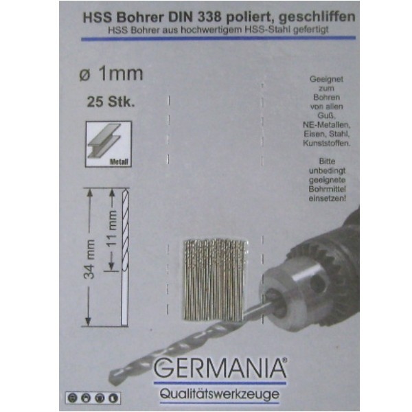 HSS Metallbohrer Spiralbohrer Eisenbohrer Stahlbohrer Ø 20.0 mm Bohrer 2 Stück 