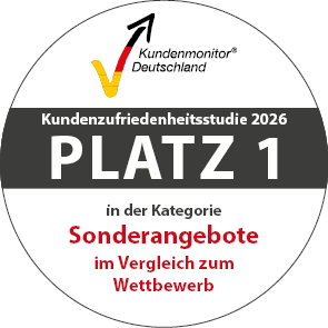 Siegel - Sonderangebote im Vergleich zum Wettbewerb