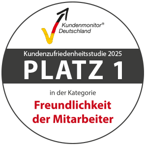 Siegel - Freundlichkeit der Mitarbeiter