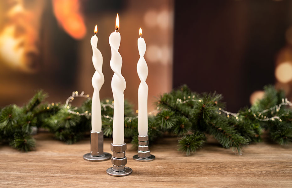 DIY: Gedrehte Kerzen