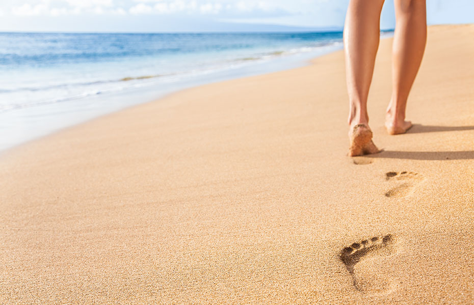 Wandern am Strand