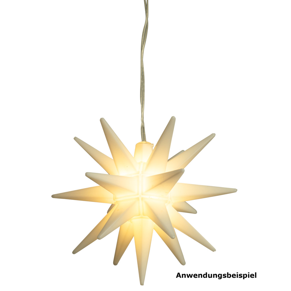 LED-3D-Leuchtstern Ø 11,5 cm batteriebetrieben aus Kunststoff in Weiß image number 1