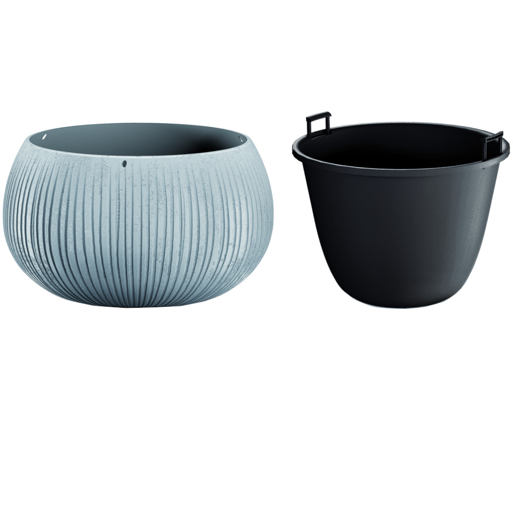 Prosperplast Blumentopf Beton Bowl Ø 37 cm mit Einsatz image number 1