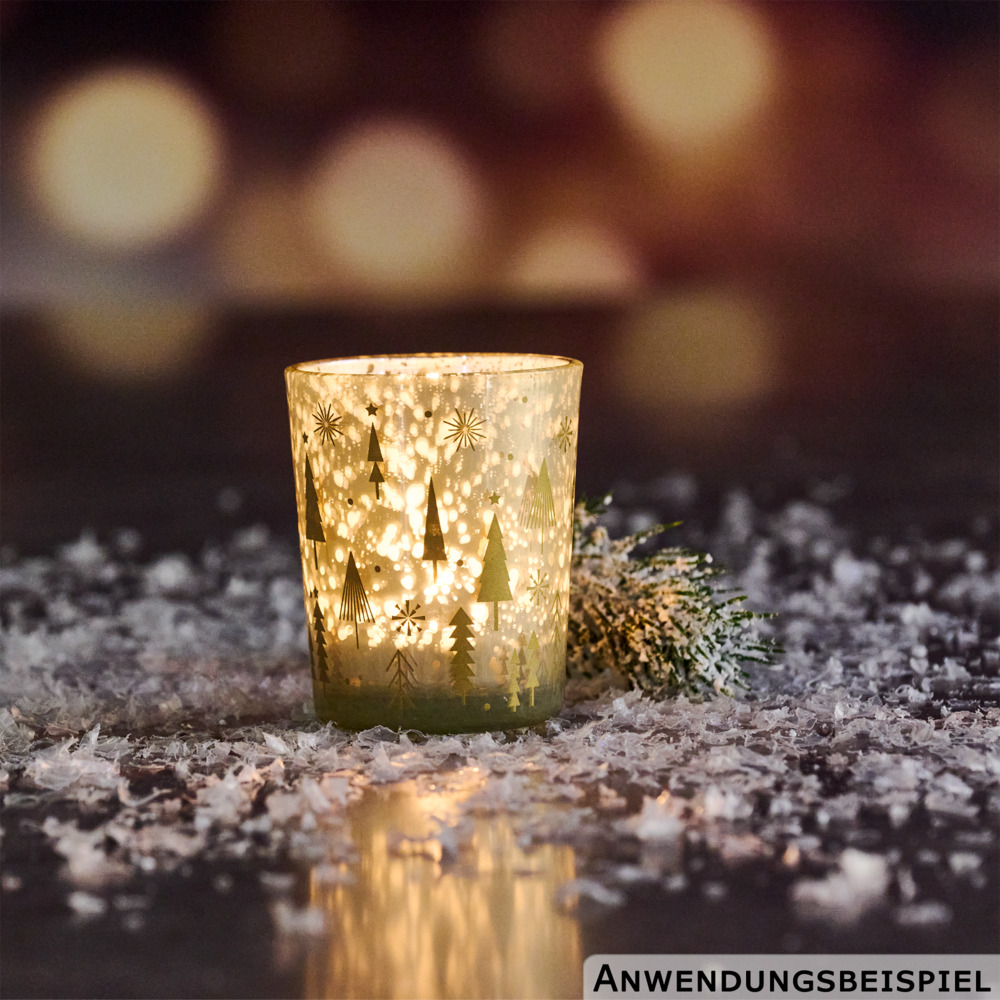 Teelichthalter Glas 5,5cm, 3-fach sortiert image number 4