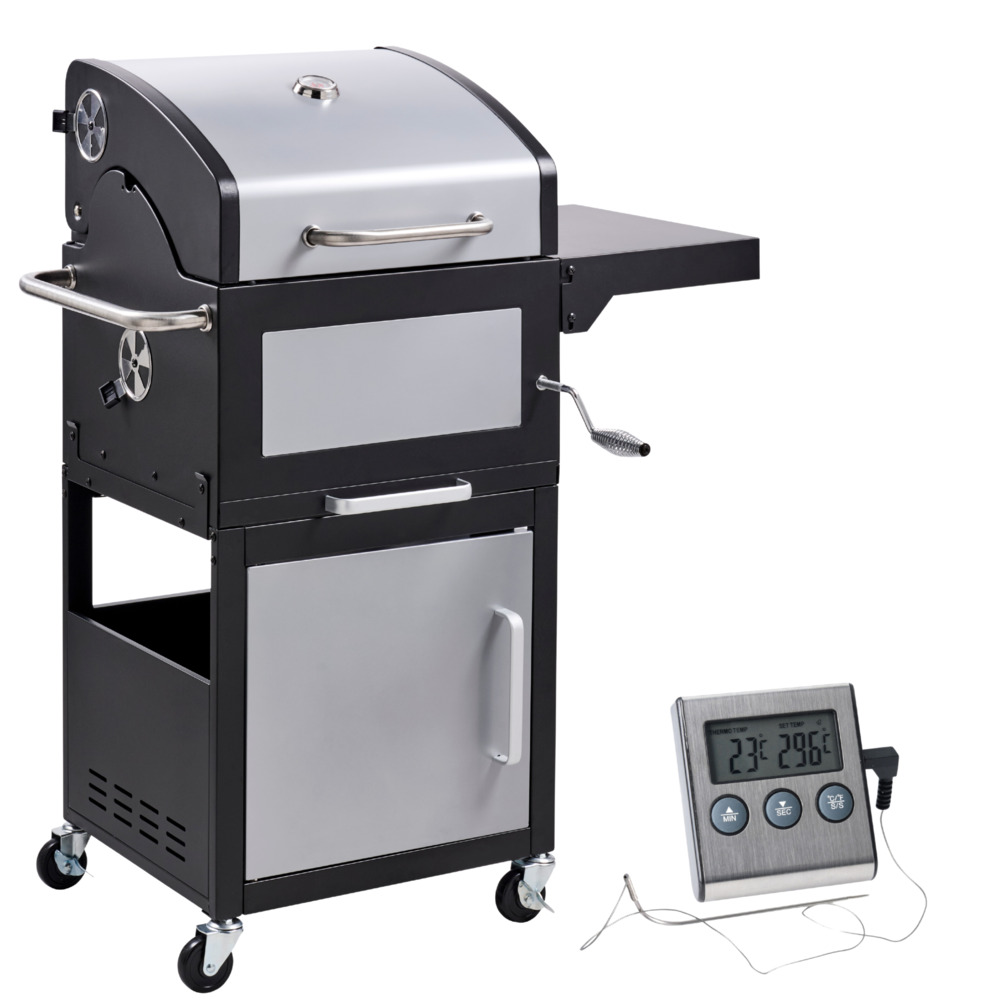 Landmann Grillwagen Holzkohlegrill Fleischthermometer 
