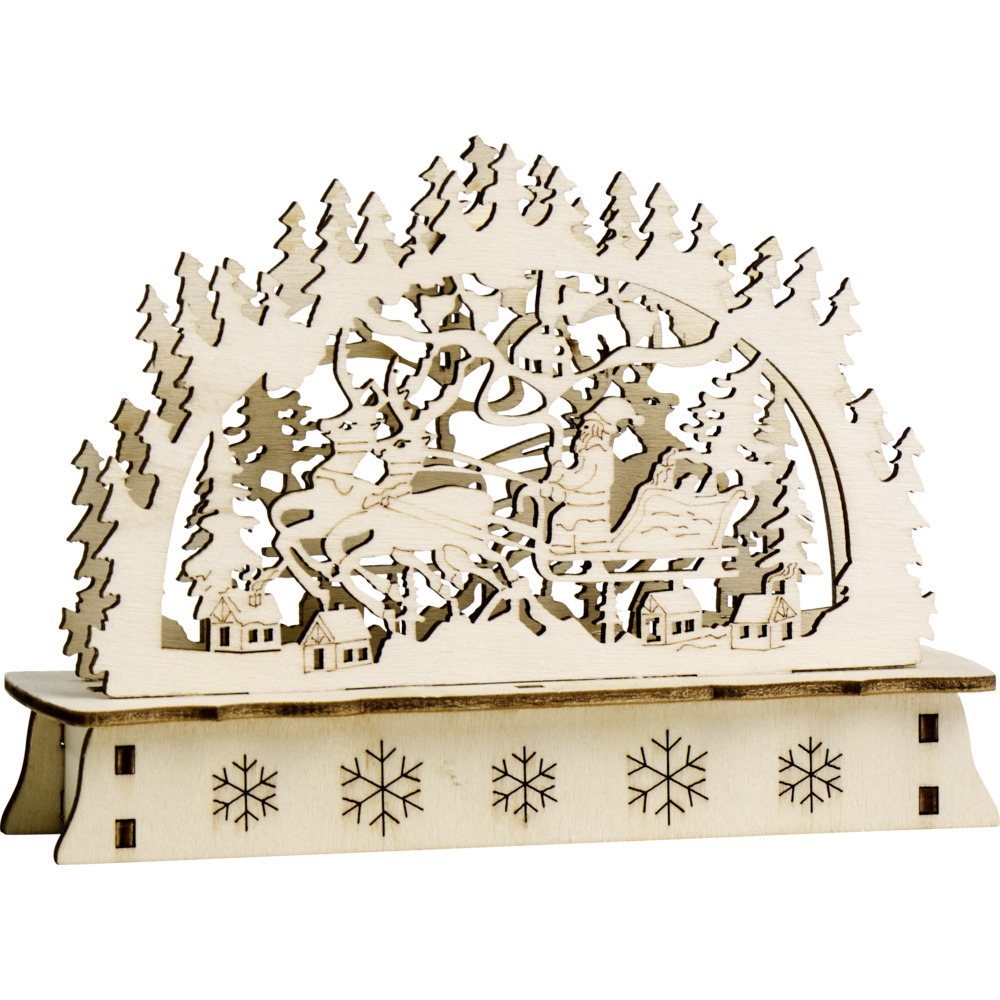 LED-Schwibbogen batteriebetrieben aus Holz in verschiedenen Designs image number 4