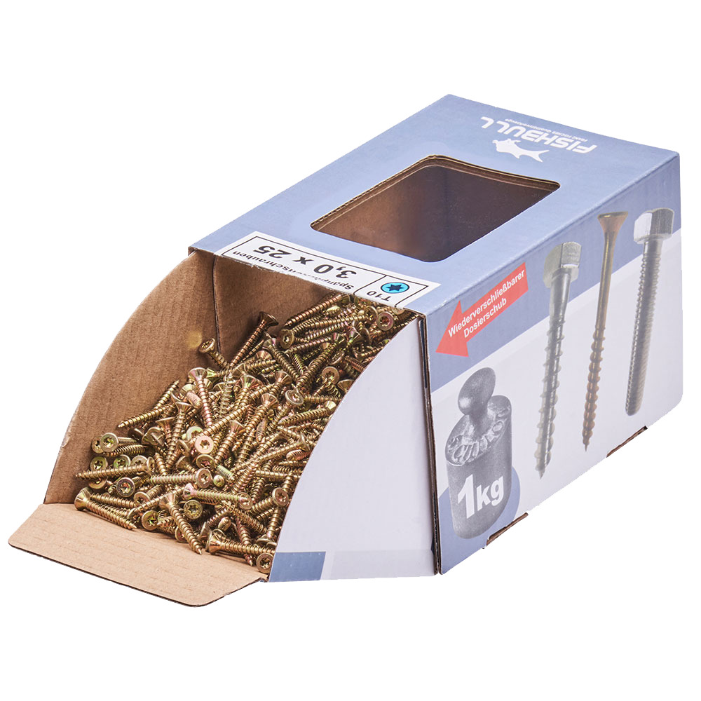 Spanplattenschraube 3x25 mm IVZ 1kg FISHBULL-Pack Senkkopf Vollgewinde image number 3