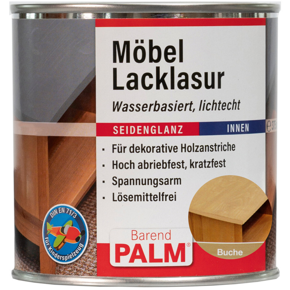 Barend Palm Möbel-Lacklasur Buche 375 ml image number 0