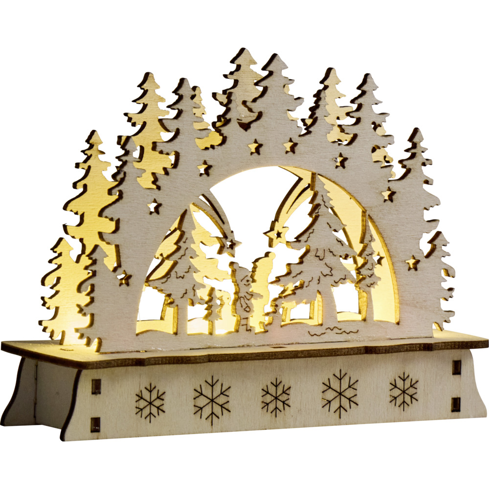 LED-Schwibbogen batteriebetrieben aus Holz in verschiedenen Designs image number 10