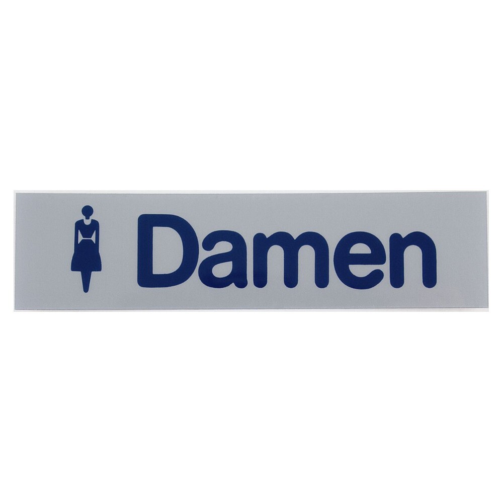 Türschild 160 x 40 mm, selbstklebend, Damen image number 0
