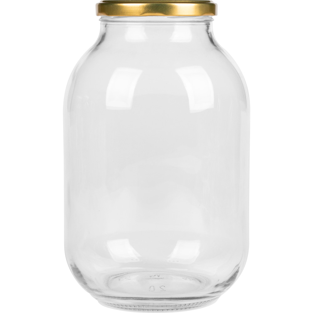 XXL-Einmachglas 2000 ml mit weißem Deckel image number 0