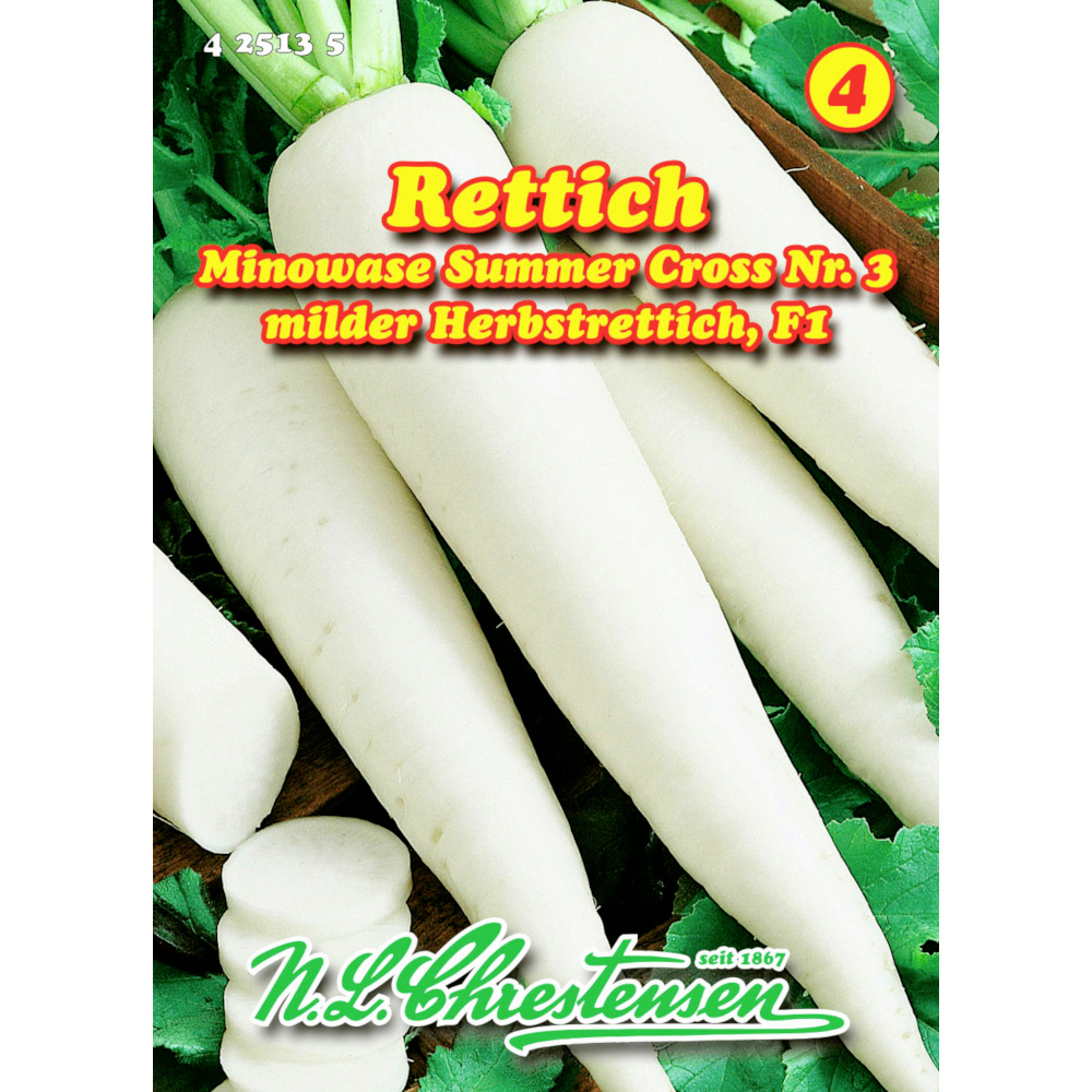 Saatgut Rettich Minowase ca. 8–10 laufende Meter