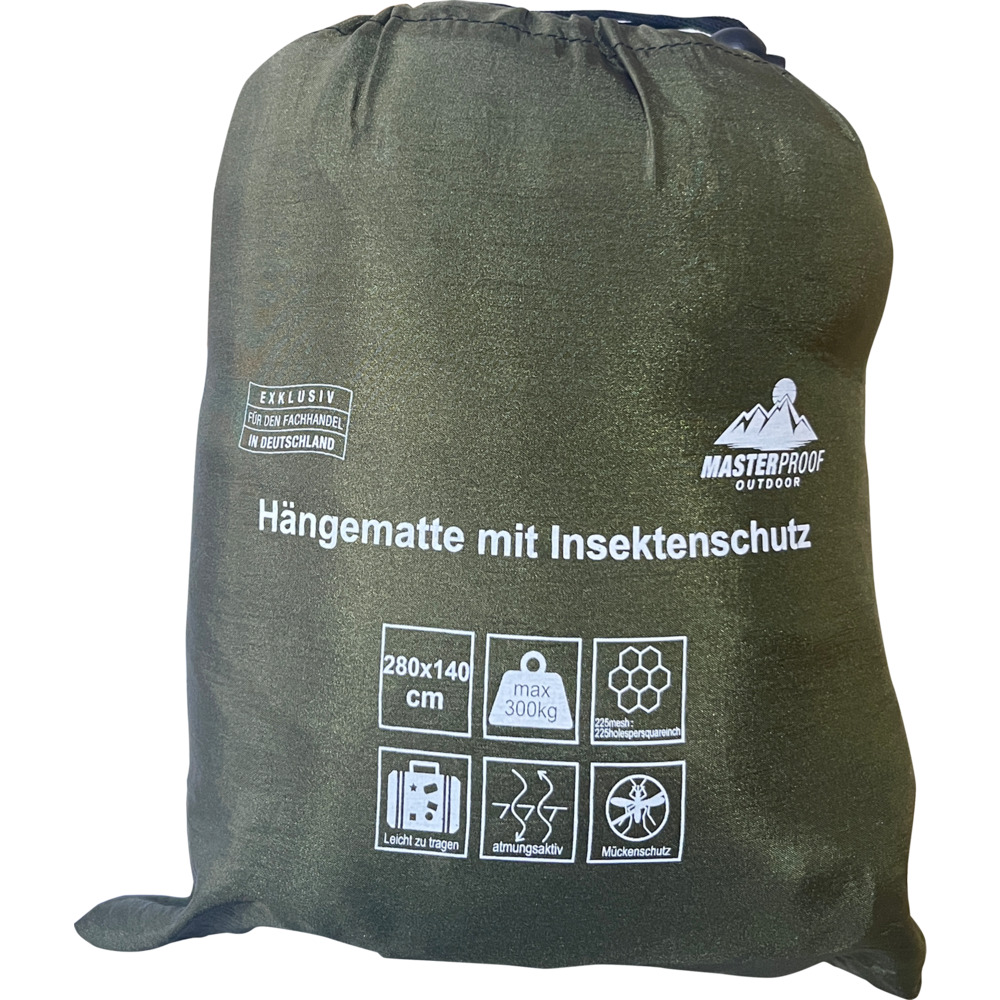 H&auml;ngematte mit Insektenschutz 300 kg belastbar