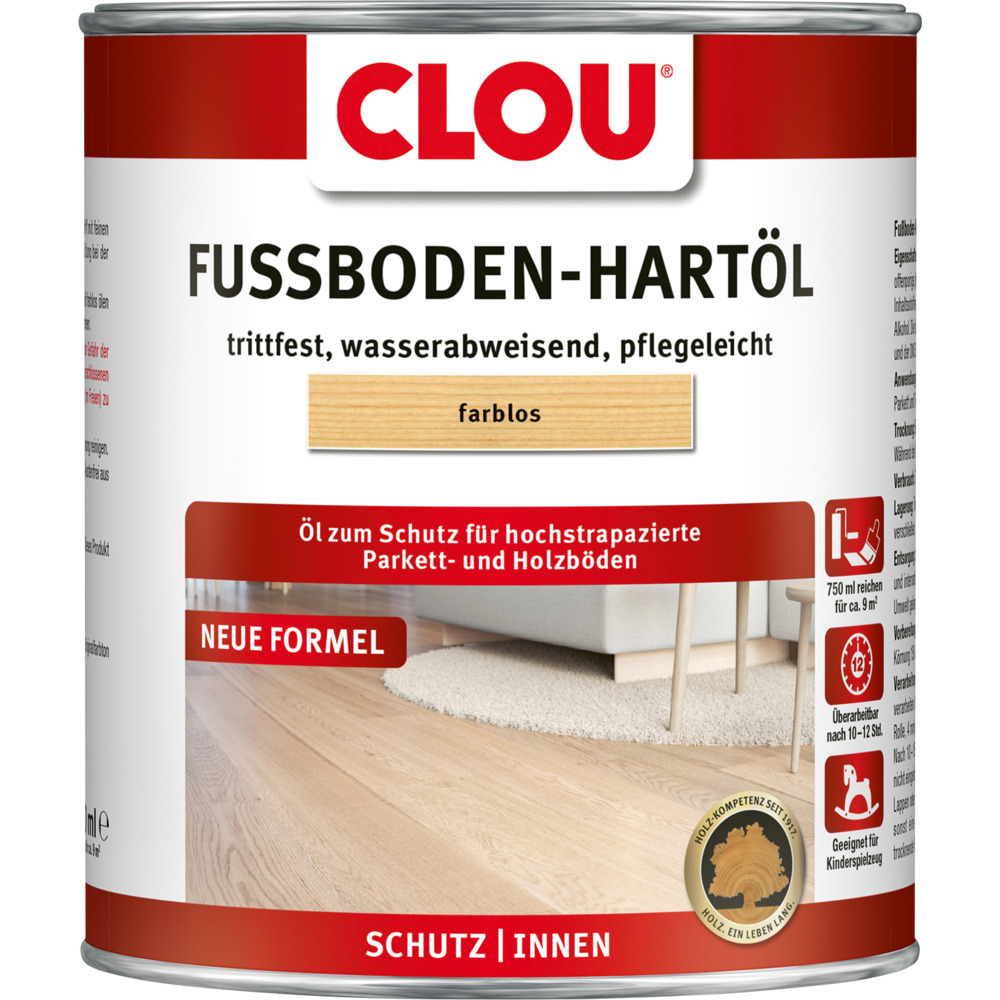 Clou Fußboden-Hartöl farblos 750 ml