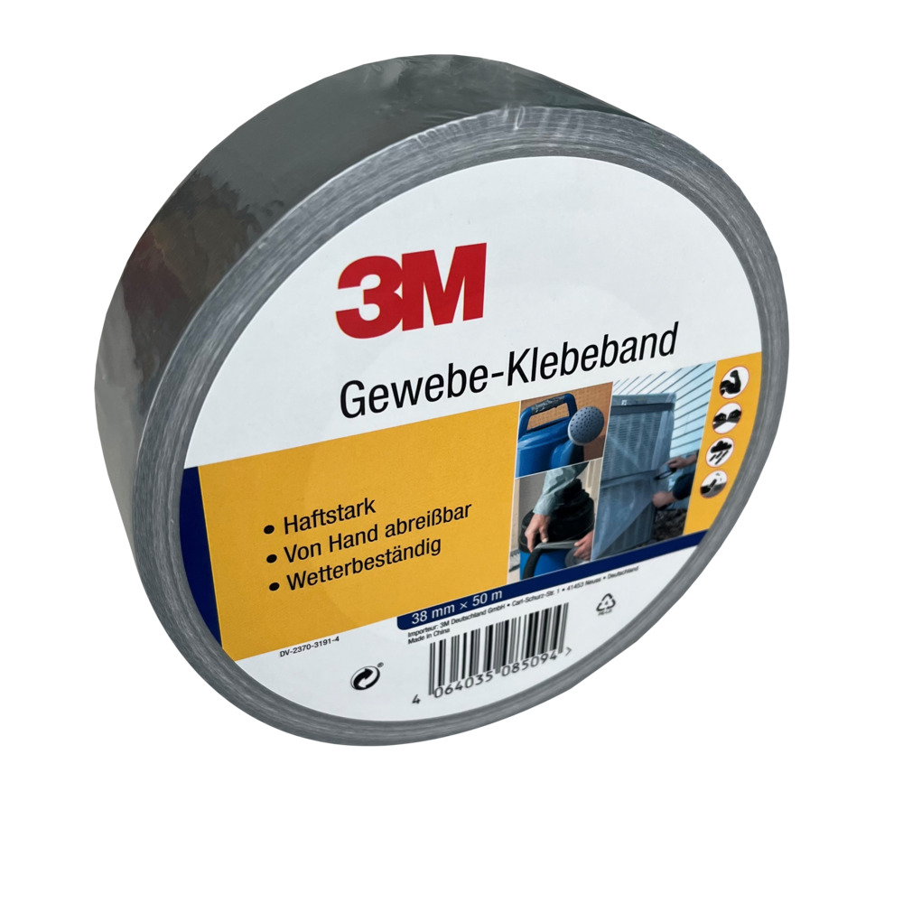 3M Gewebeklebeband silber 38 mm x 50 m