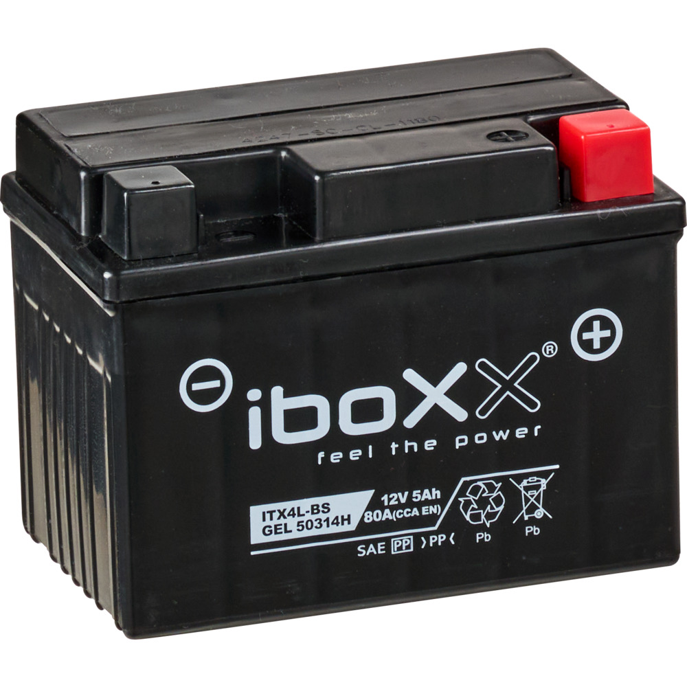 iboxx Motorradbatterie GEL 12V3Ah YTX4L-BS Starterbatterie Zweirad Batterie