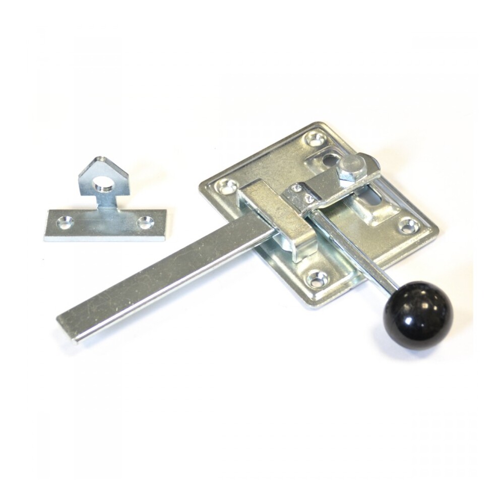 Gartentorfalle Stahl 80 x 100 mm Stahl verzinkt und verchromt