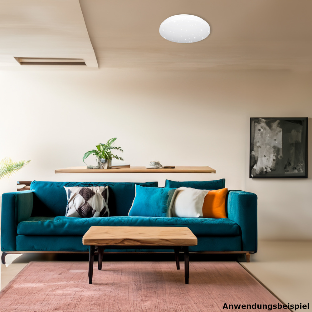 DECOPRO LED-Deckenleuchte 31 cm rund Sternenhimmel 18 W image number 2