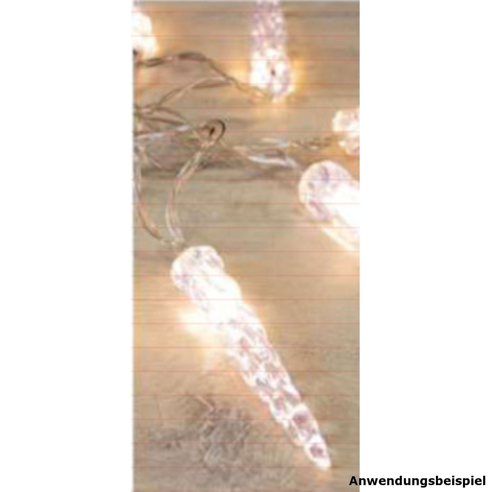 LED-Lichterkette 2,2 m mit 20 Eiszapfen und 20 LEDs image number 1