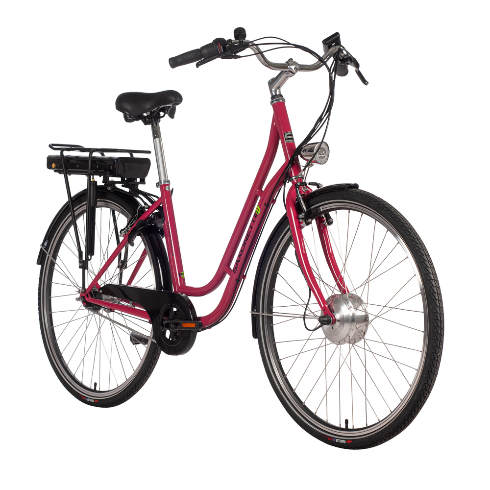 Fahrrad E-Bike City Pedelec rot glanz 28'' image number 1