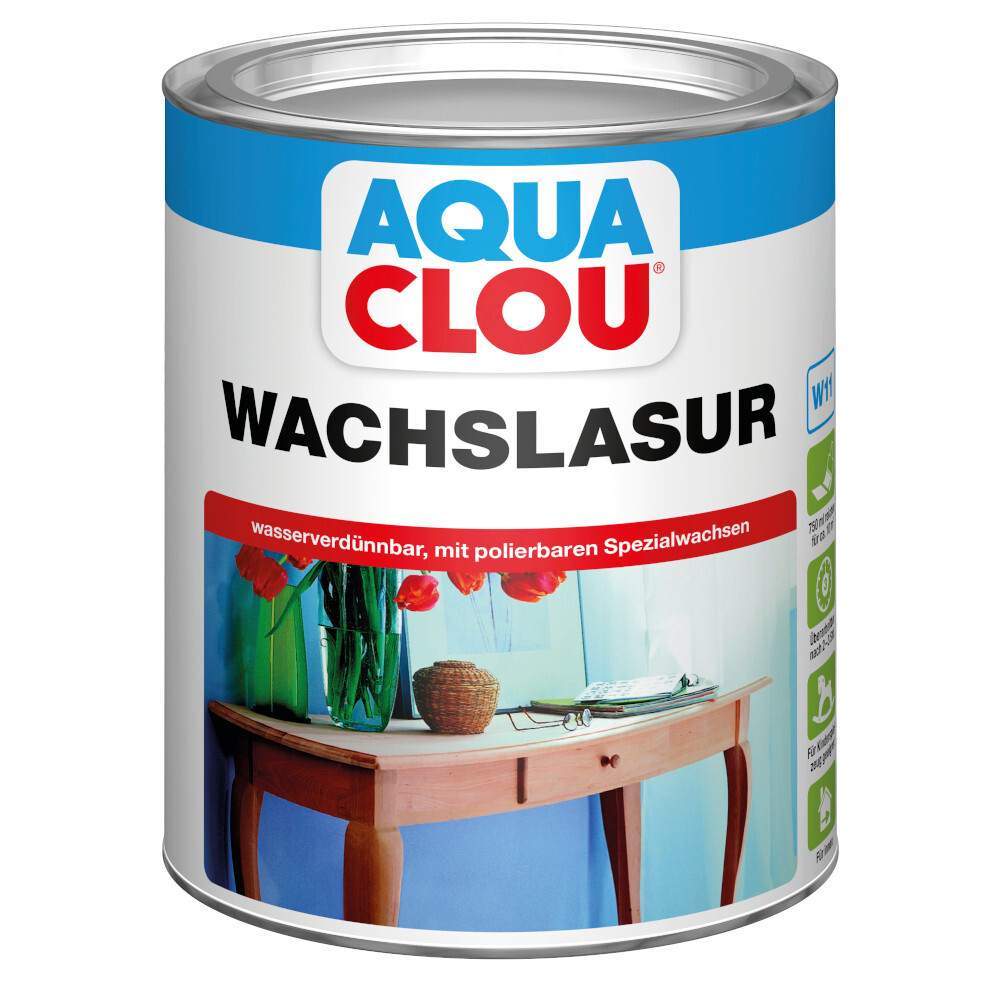 W11 AQUA CLOU Wachslasur Nr. 5 Weiß image number 0