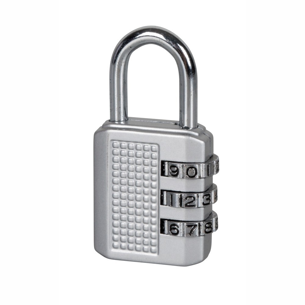 Gepäck Zahlenschloss 8 cm Zinklegierung silber