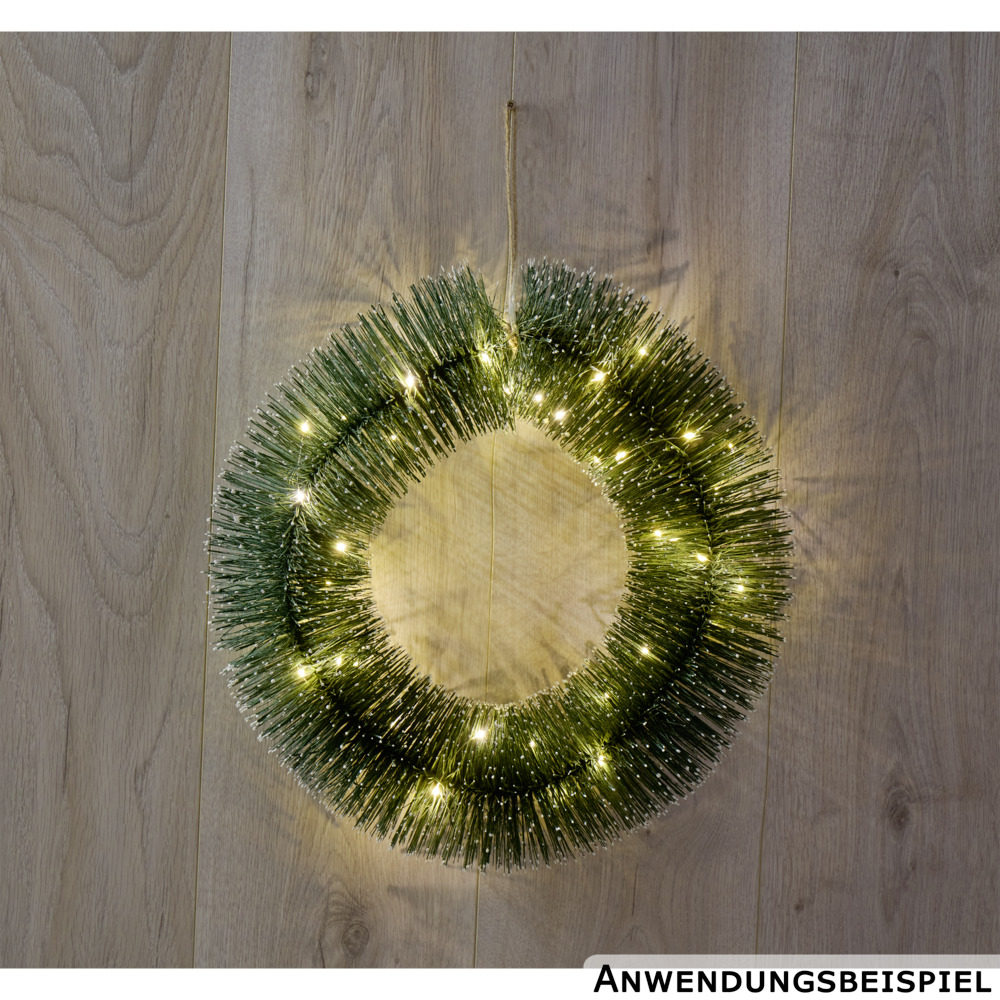 Adventskranz Ø 40 cm batteriebetrieben aus Kunststoff mit LEDs und Timer image number 3