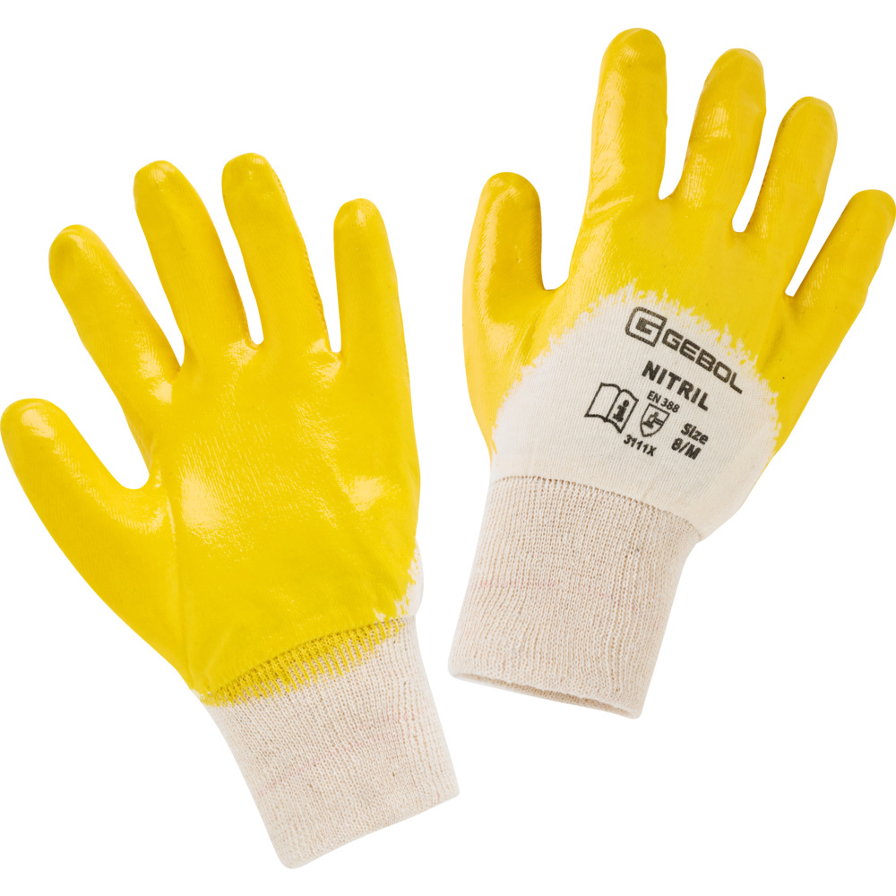 Arbeitshandschuhe Nitril Größe 8 aus Baumwolle mit 3/4-Nitril-Beschichtung image number 0
