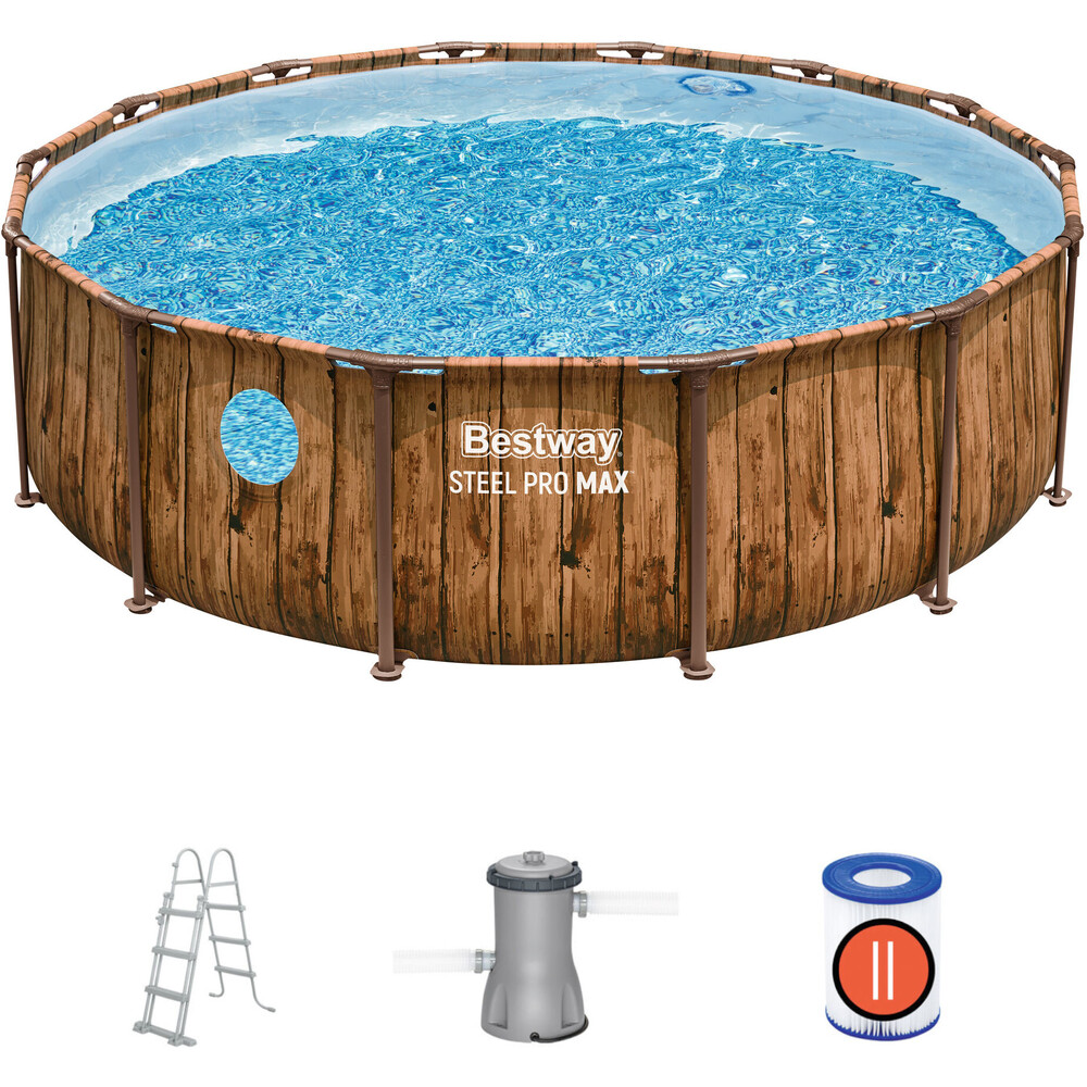 Bestway&reg; Steel Pro MAX&trade; Splashview&trade; Frame Pool-Set &Oslash; 427 x 107 cm image number 0