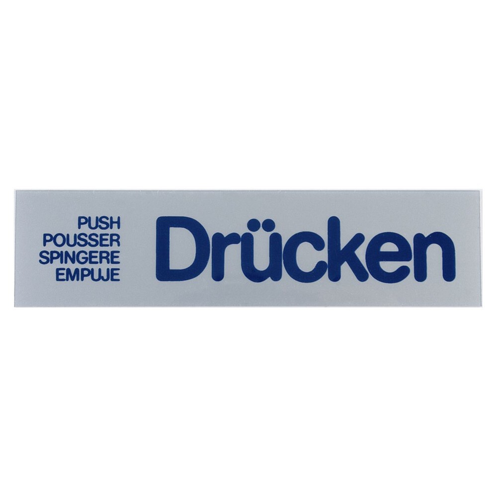 Türschild 160 x 40 mm, selbstklebend, Drücken image number 0
