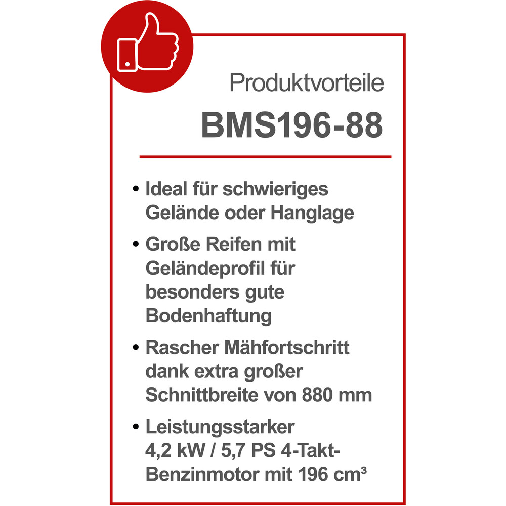Scheppach Balkenm&auml;her BMS196-88 image number 2