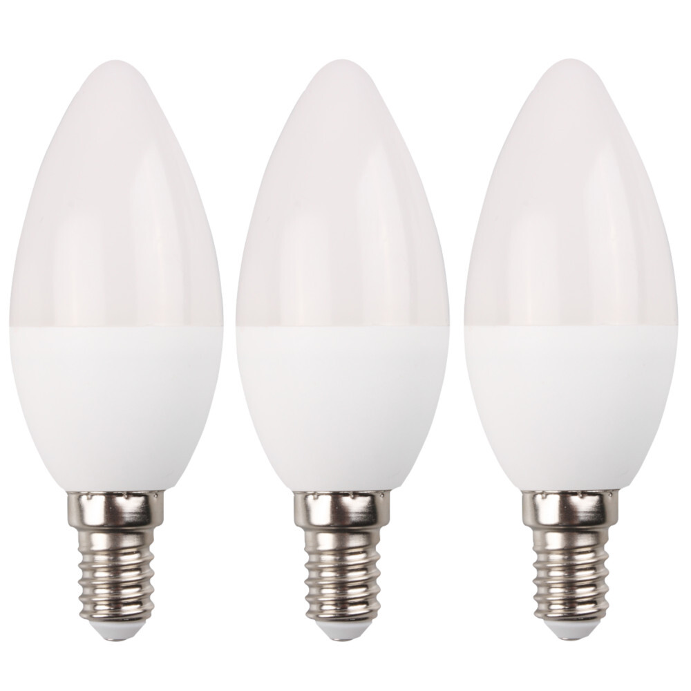 Avalux LED-Lampe Set 3 Stück 6,1 Watt in Kerzenform mit E14 Sockel