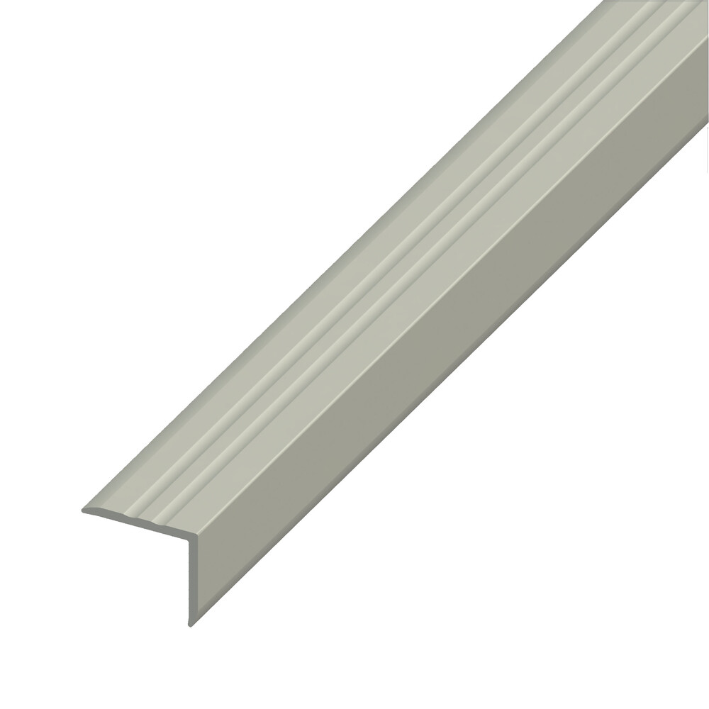 Treppen-Profil schmal 25 x 21 mm Hart-PVC in Grau-Beige image number 0
