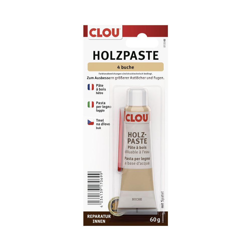 CLOU Holzpaste Holzreparaturmasse Nr.4 buche