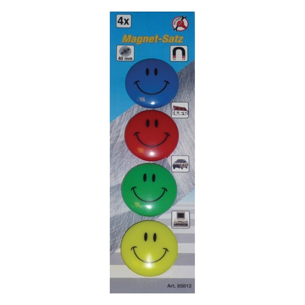 Magnet-Satz "Smile" Ø 40 mm 4-teilig