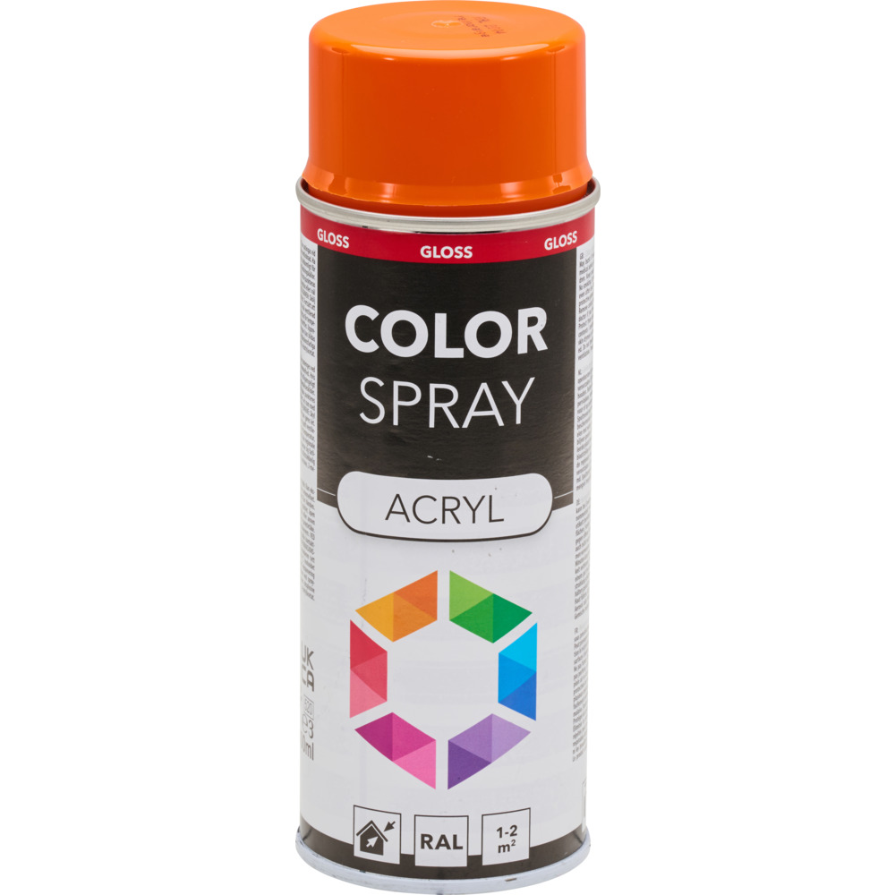 Lackspray gl&auml;nzend 400 ml Acryl RAL 2004 reinorange image number 1