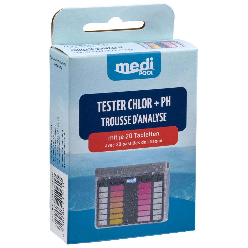 Pooltester für Chlor und pH-Wert mit Tabletten image number 1