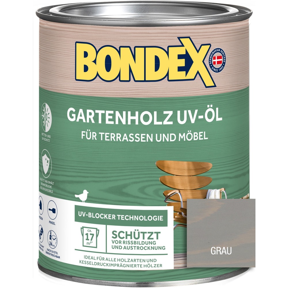 BONDEX Gartenholz UV-Öl grau 750 ml image number 1