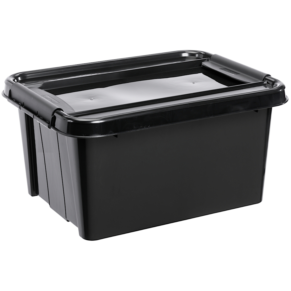 Aufbewahrungsbox 32 Liter mit Deckel und QR-Code Etikett, farbig sortiert image number 0
