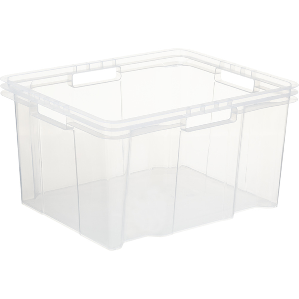Dreh- und Stapelbox 26 l Kunststoff transparent 43,2 x 35,2 x 23,2cm
