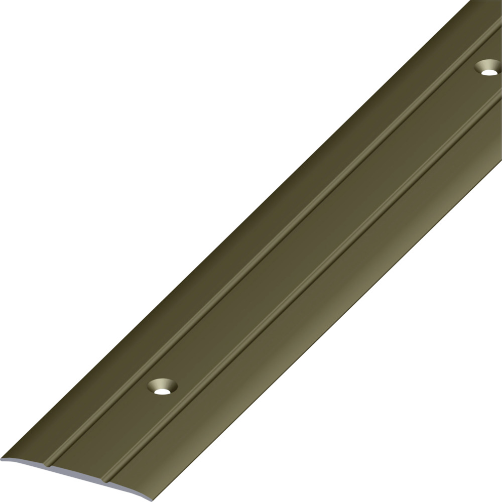 &Uuml;bergangsprofil Aluminium eloxiert 1000 x 37 x 2,5 mm bronzefarben gelocht image number 0