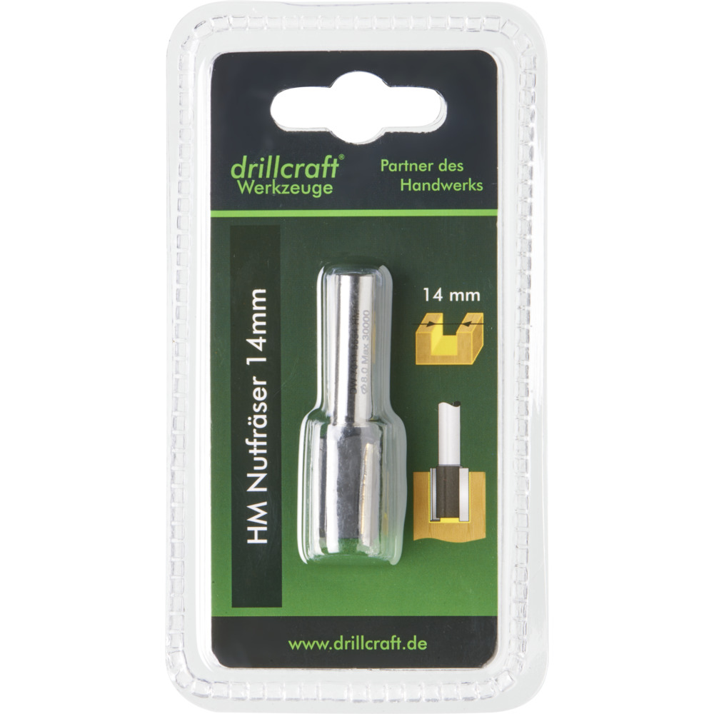 HM Nutfräser 14mm Drillcraft Oberfräser Holzfräser Nut Fräser Nutenfräser image number 2