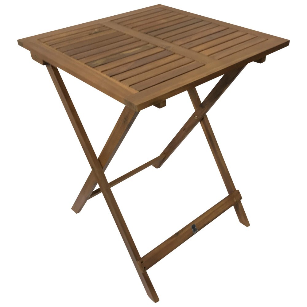 Gartentisch klappbar, quadratisch, 58 x 58 cm, Akazienholz geölt