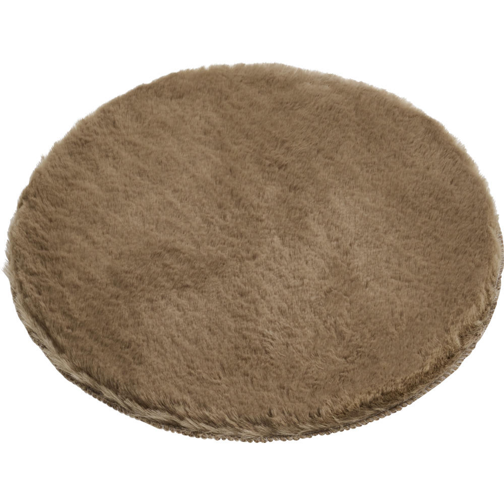 Kunstfell Ø 38 cm in verschiedenen Farben aus Polyester und Wildlederimitat image number 2