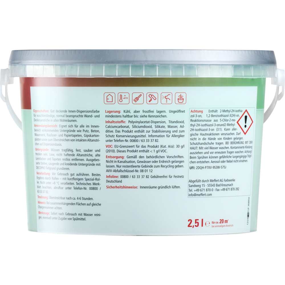 DECOPRO Farbiges Wohnen Wasabi 2,5 L image number 2