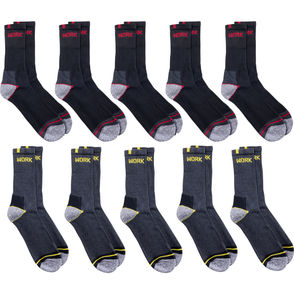 Arbeitssocken 10er Pack, Gr&ouml;&szlig;e 43-46, sortiert