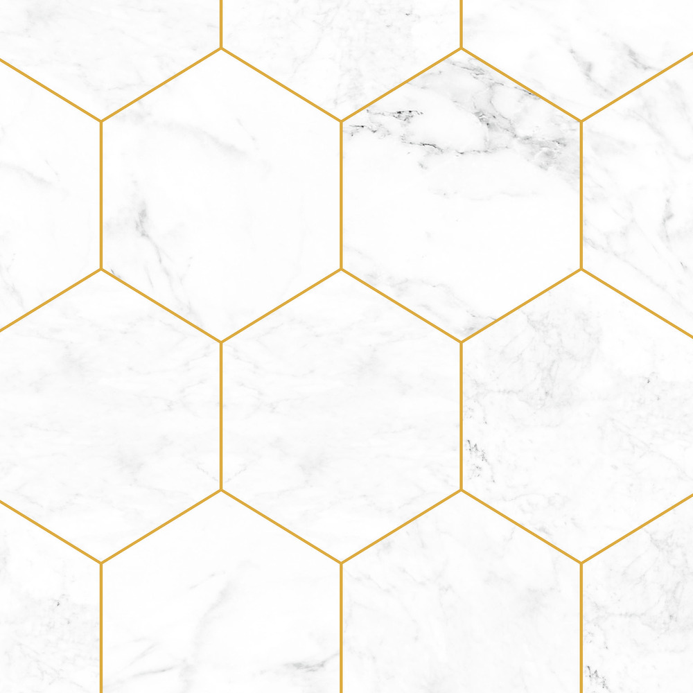 Klebefolie 200 x 45 cm selbstklebend mit Marmor-Hexagonmotiv