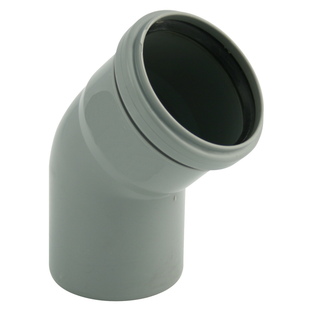 HTB-Abwasserbogen DN 40 mit 45° Winkel